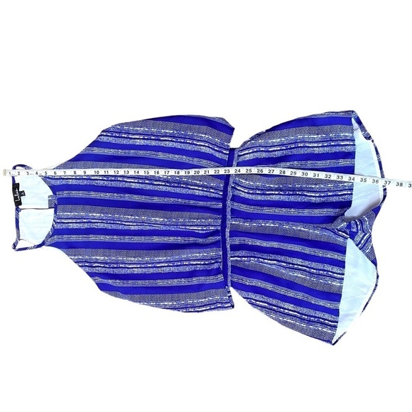 LULU'S See You Smile Blue Striped Romper - Picture 14 of 16